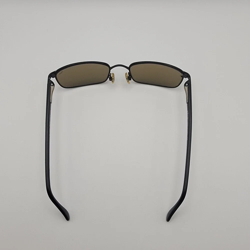 Revo RE 3005 001/62 Sunglasses Mens Black Blue Polarized Rectangular Metal Italy